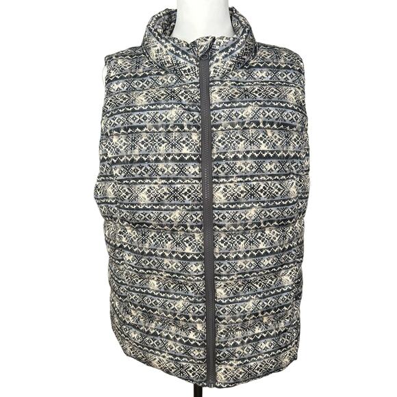 Ruff Hewn Jackets & Blazers - RuffHewn PXL Quilted Vest white Blue Gray